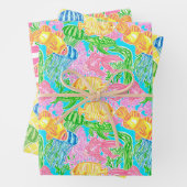 Kleurrijk tropisch vispatroon inpakpapier vel (In situ)