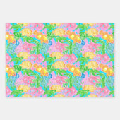 Kleurrijk tropisch vispatroon inpakpapier vel (Voorkant)