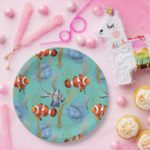 Kleurrijk tropisch vispatroon papieren bordje (Feest)