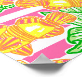 Kleurrijk tropisch vispatroon poster (Hoek)