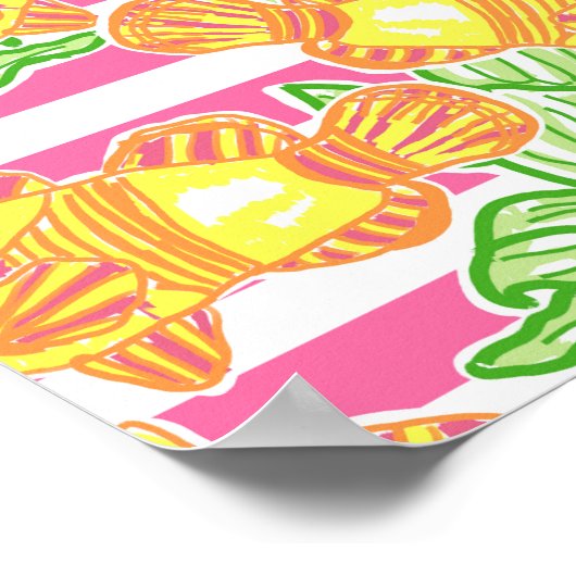 Kleurrijk tropisch vispatroon poster (Hoek)