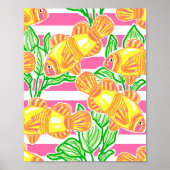 Kleurrijk tropisch vispatroon poster (Voorkant)