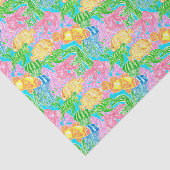 Kleurrijk tropisch vispatroon tissuepapier (Detail)