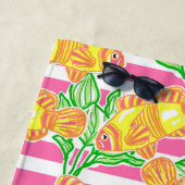 Kleurrijk Tropisch Vissen Patroon Gepersonaliseerd Strandlaken (In situ)