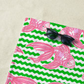 Kleurrijk Tropisch Vissen Patroon Gepersonaliseerd Strandlaken (In situ)