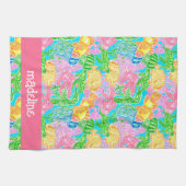 Kleurrijk Tropisch Vissen Patroon Gepersonaliseerd Theedoek (Horizontaal)