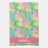 Kleurrijk Tropisch Vissen Patroon Gepersonaliseerd Theedoek (Verticaal)