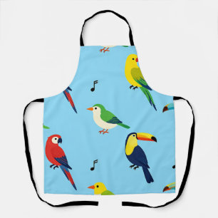 Kleurrijk Tropisch Vogels Patroon Schort