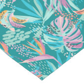 Kleurrijk tropische bloemen en bladpatroon korte tafelloper (Hoek)