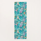 Kleurrijk tropische bloemen en bladpatroon yogamat (Achterkant)