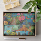 KLEURRIJK TUINHUIS DECOUPAGE TISSUE PAPIER (Geschenk)