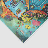 KLEURRIJK TUINHUIS DECOUPAGE TISSUE PAPIER (Detail)