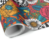 Kleurrijk tuinpakpapier cadeaupapier (Rol Hoek)