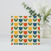 Kleurrijk Tulp Patroon Kaart (Staand voorkant)