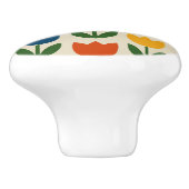 Kleurrijk Tulp Patroon Keramische Knop (Zijkant)