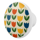 Kleurrijk Tulp Patroon Keramische Knop (Rechts)