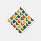 Kleurrijk Tulp Patroon Servet (Hoek)