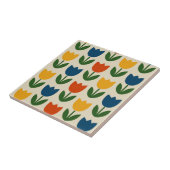 Kleurrijk Tulp Patroon Tegeltje (Zijkant)