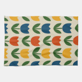 Kleurrijk Tulp Patroon Theedoek (Horizontaal)