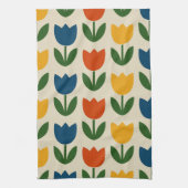 Kleurrijk Tulp Patroon Theedoek (Verticaal)