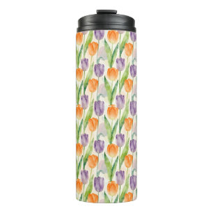 Kleurrijk Tulp Patroon Thermosbeker