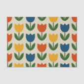 Kleurrijk Tulp Patroon Tissuepapier (Voorkant)