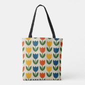 Kleurrijk Tulp Patroon Tote Bag (Achterkant)
