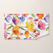Kleurrijk tulpenveldpatroon bad handdoek (Handdoek)