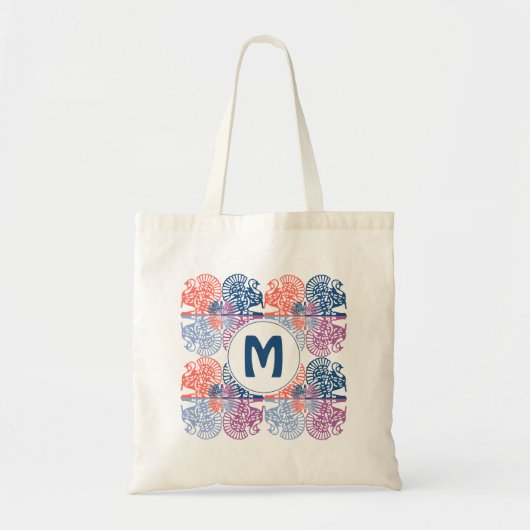 Kleurrijk TURKIJE-patroon | Monogram Tote Bag (Voorkant)