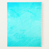 Kleurrijk turquoise blauw aquarel  planner (Achterkant)