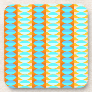 Kleurrijk Turquoise Blauw Oranje Geel Patroon Bier Onderzetter