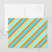 Kleurrijk Turquoise Blauw Oranje Geel Patroon Briefkaart (Voorkant / Achterkant)