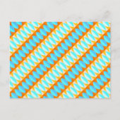 Kleurrijk Turquoise Blauw Oranje Geel Patroon Briefkaart (Voorkant)
