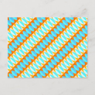 Kleurrijk Turquoise Blauw Oranje Geel Patroon Briefkaart