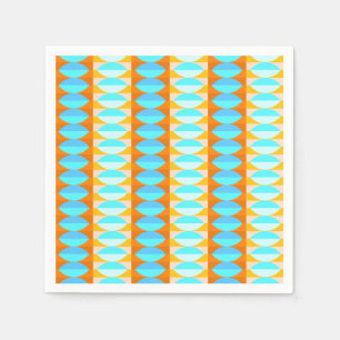 Kleurrijk Turquoise Blauw Oranje Geel Patroon Servet
