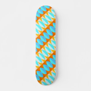 Kleurrijk Turquoise Blauw Oranje Geel Patroon Skateboard
