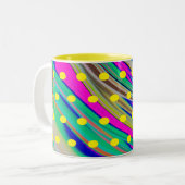 kleurrijk tweekleurige koffiemok (Voorkant links)