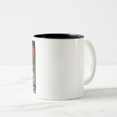 kleurrijk tweekleurige koffiemok (Voorkant rechts)