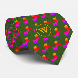 Kleurrijk | UNICORN plus | MONOGRAM Green Stropdas