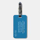 Kleurrijk uniek aangepast Bagagelabel met gekleurd (Achterkant verticaal)