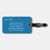 Kleurrijk uniek aangepast Bagagelabel met gekleurd (Achterkant horizontaal)