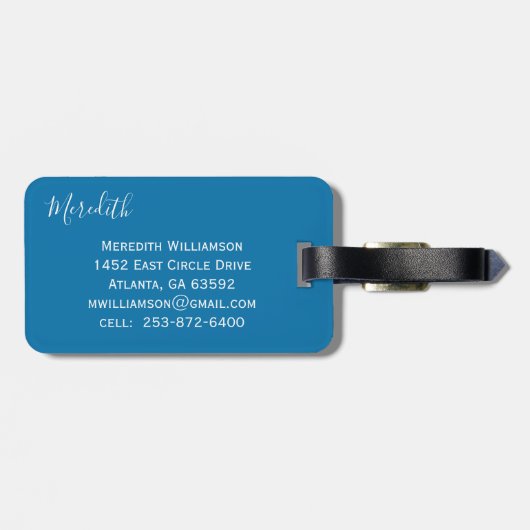 Kleurrijk uniek aangepast Bagagelabel met gekleurd (Achterkant horizontaal)