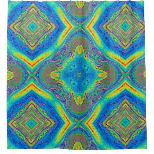 Kleurrijk uniek Abstract Douchegordijn (Voorkant)