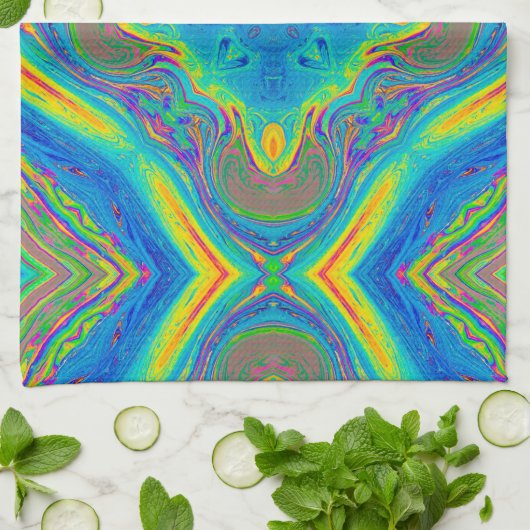 Kleurrijk uniek Abstract Theedoek (Gevouwen)