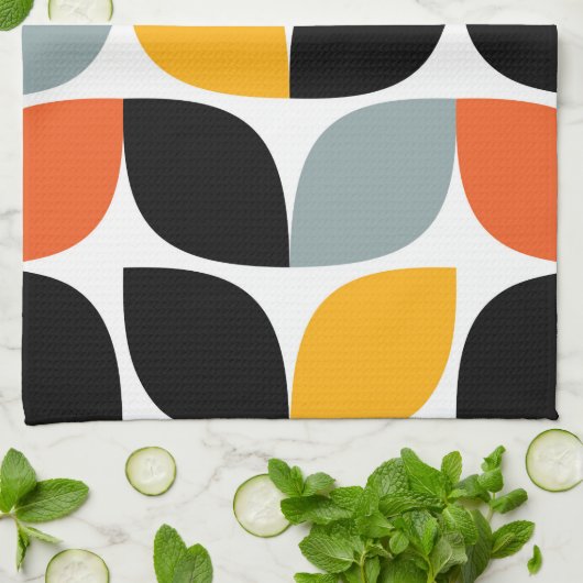 Kleurrijk, uniek, trendy, stedelijk blad concept k theedoek (Gevouwen)