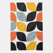 Kleurrijk, uniek, trendy, stedelijk blad concept k theedoek (Verticaal)