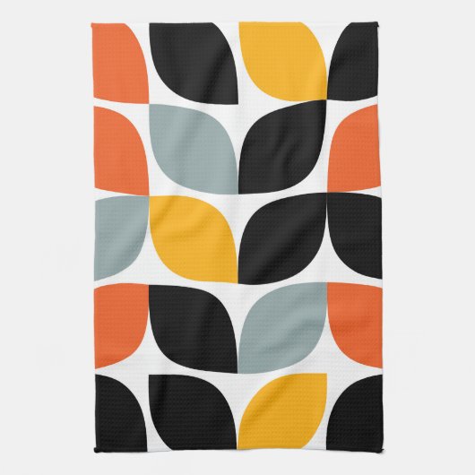 Kleurrijk, uniek, trendy, stedelijk blad concept k theedoek (Verticaal)