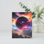 Kleurrijk universum briefkaart (Staand voorkant)