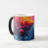 Kleurrijk universum magische mok (Voorkant links)