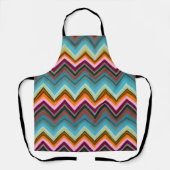 Kleurrijk V-vormpatroon Schort (Voorkant)